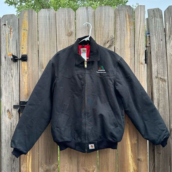 Carhartt Other - Vintage Carhartt Men's Bomber Jacket L Black Quilted Lining Workwear